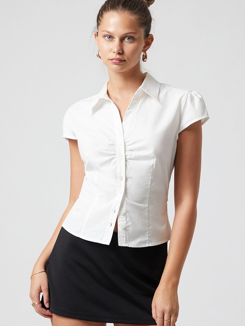 Beverly and Beck Audrey Button Up Collar Top